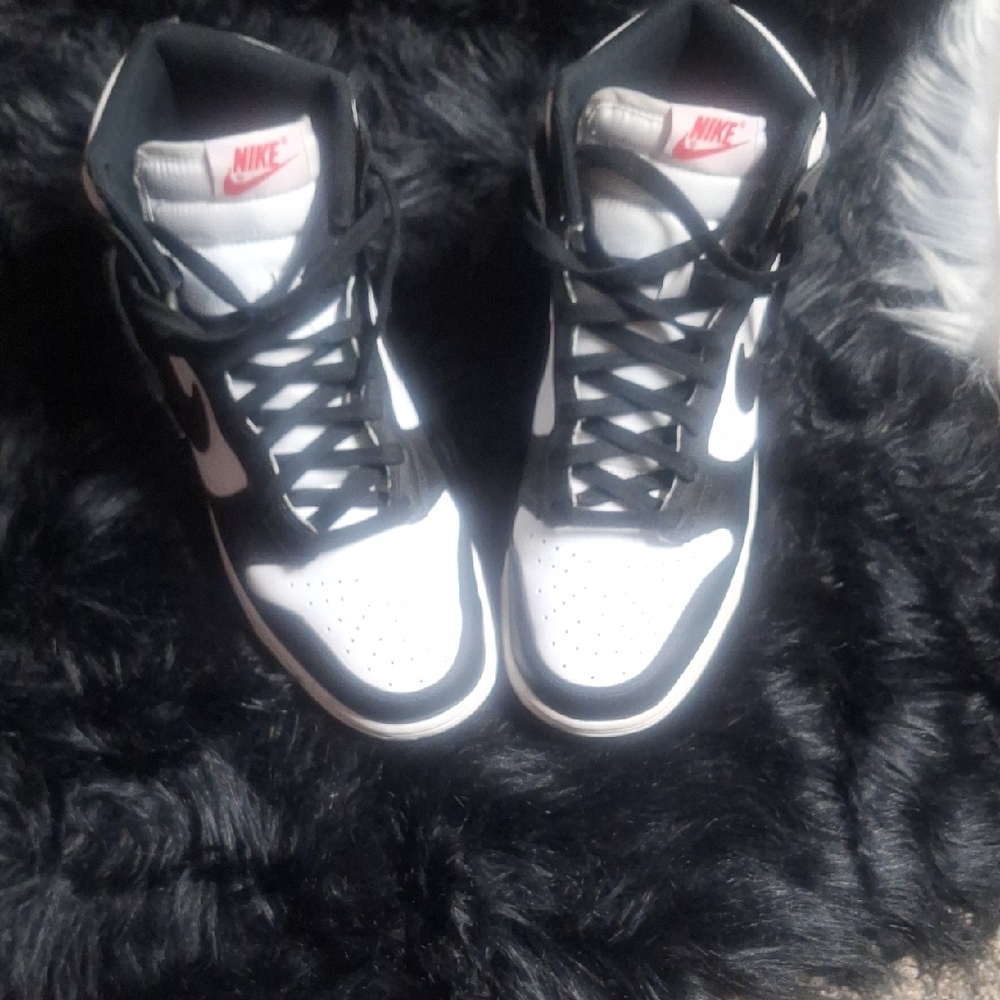 Nike Black and White High-Top Dunks